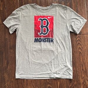 Nike Gray Boston Red Sox Monster Graphic Tee